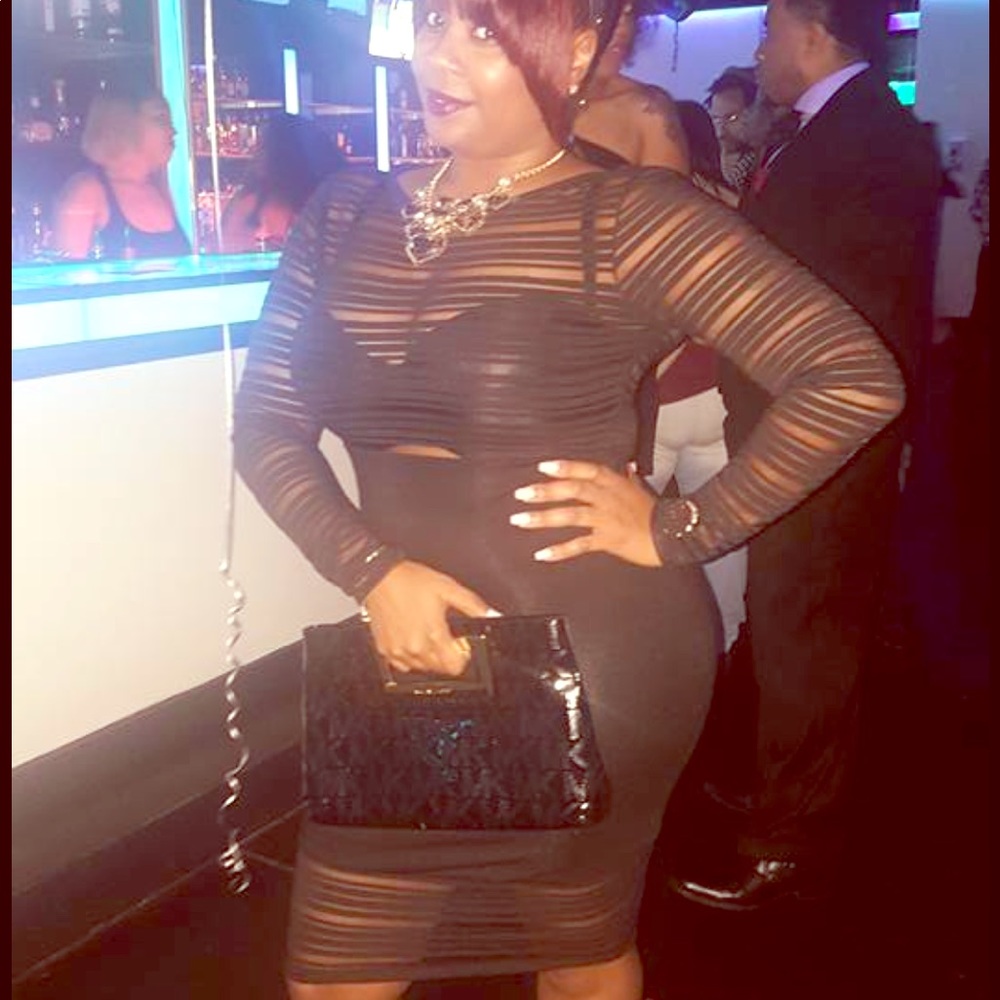 Sexy black fitted dress